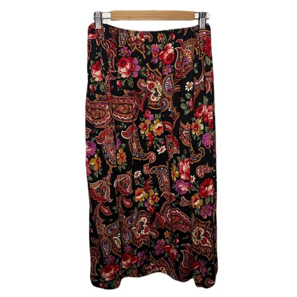 Vintage Binder Sportswear Floral Paisley Midi Skirt Women’s 2X (US 18) - Picture 3 of 6